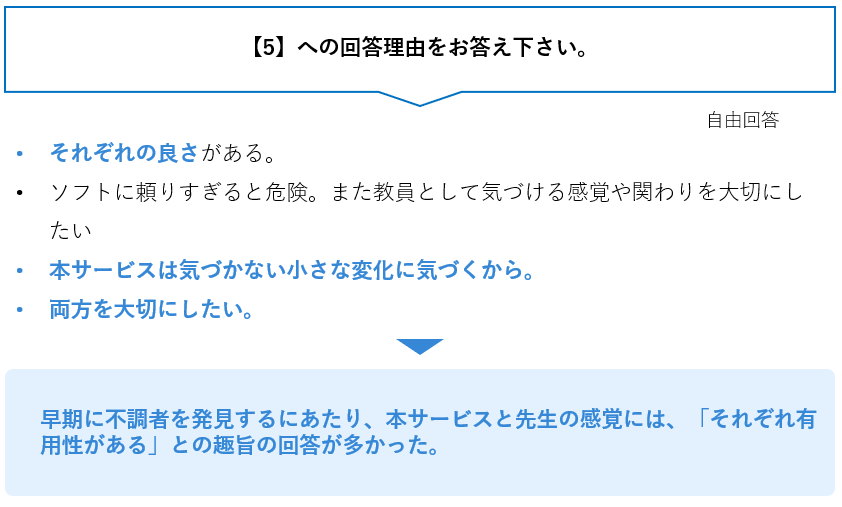【5】への回答理由をお答え下さい。