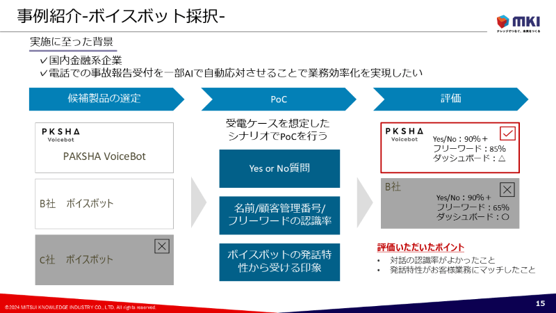 PKSHA Voicebot導入事例~金融業界編~